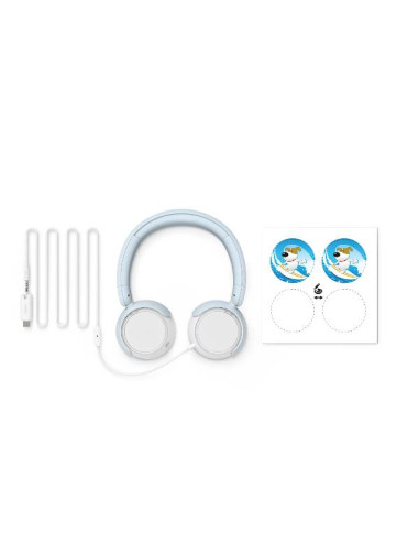CUFFIA ON-EAR CAVO USB-C/3.5 AZZURR