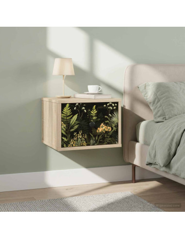 Mobiletto da comodino a parete RHENEN Rovere Sonoma