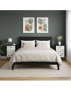 Armadio da Notte GOTHA 2 pz Rovere Nero 36 x 33 x 61 cm