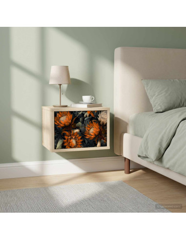 Mobiletto da comodino a parete LOCHEM 2 pz Rovere Sonoma