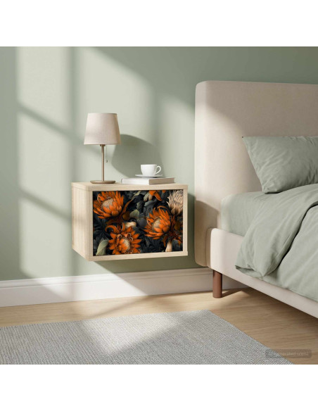 Mobiletto da comodino a parete LOCHEM 2 pz Rovere Sonoma