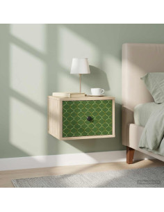 Mobiletto da comodino a parete GELEEN 2 pz Rovere Sonoma