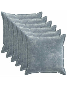 Federa 6 pz HOUTEN Azzurro 80 x 80 cm Tessuto Chenille