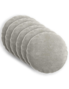 Federa 6 pz HEERLEN Grigio Chiaro Ø 40 cm Tessuto Chenille