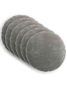 Federa 6 pz HEERLEN Grigio Scuro Ø 50 cm Tessuto Chenille