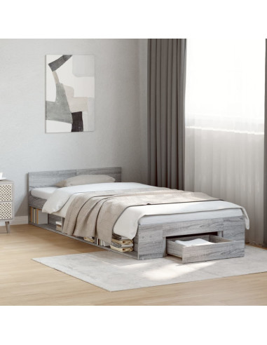 Giroletto Cassetto Grigio Sonoma 100x200 cm Legno Multistrato