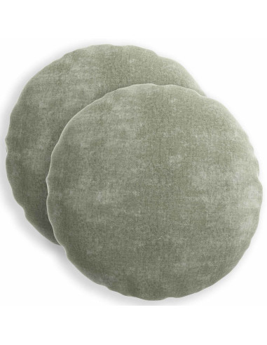 Federa 2 pz HEERLEN Verde Ø 60 cm Tessuto Chenille