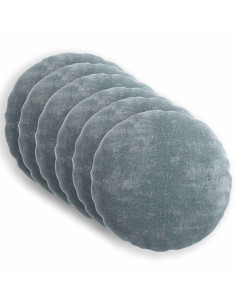 Federa 6 pz HEERLEN Azzurro Ø 60 cm Tessuto Chenille