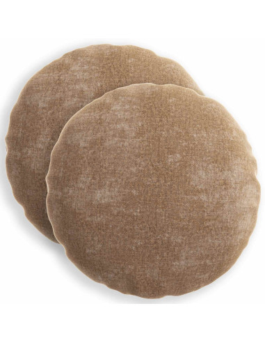 Federa 2 pz HEERLEN Marrone Ø 50 cm Tessuto Chenille