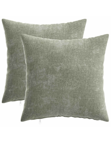 Federa 2 pz HEERLEN Verde 35 x 35 cm Tessuto Chenille