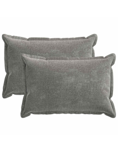 Federa 2 pz HOUTEN Grigio Scuro 30 x 50 cm Tessuto Chenille