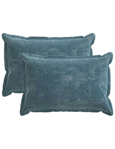 Federa 2 pz HOUTEN Blu 50 x 70 cm Tessuto Chenille
