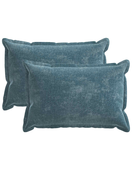 Federa 2 pz HOUTEN Blu 50 x 70 cm Tessuto Chenille