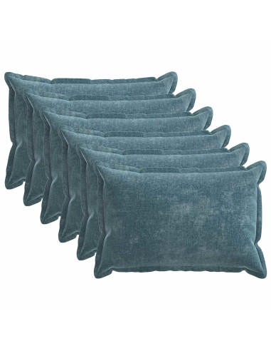Federa 6 pz HOUTEN Blu 50 x 75 cm Tessuto Chenille