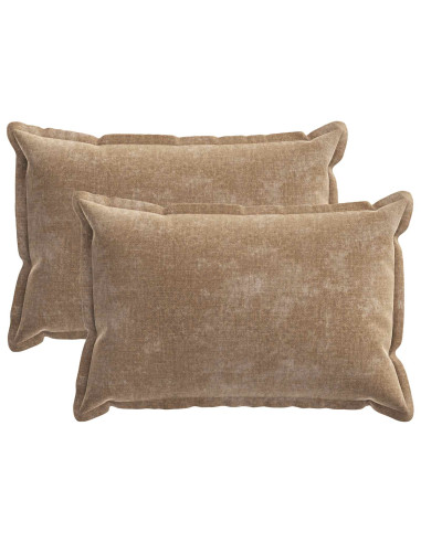 Federa 2 pz HOUTEN Marrone 50 x 75 cm Tessuto Chenille