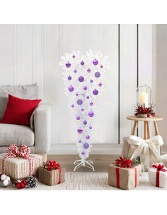 Albero di Natale artificiale Bianco 120 cm PVC e Acciaio