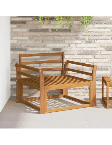 Bracciolo 2 pz Naturale 79 x 8 x 60 cm Legno di Acacia Massello