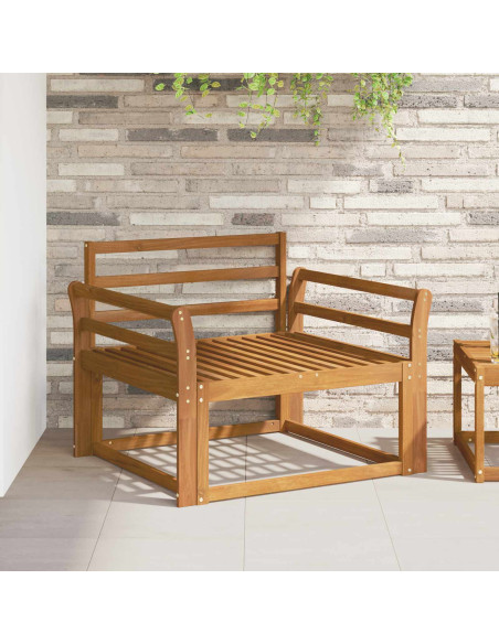 Bracciolo 2 pz Naturale 79 x 8 x 60 cm Legno di Acacia Massello