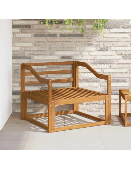Bracciolo 2 pz Naturale 79 x 4 x 73 cm Legno di Acacia Massello