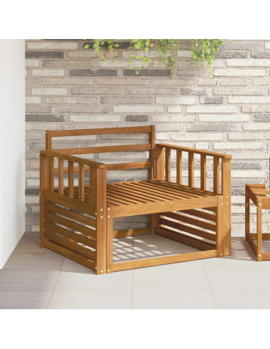 Bracciolo 2 pz Naturale 80 x 6 x 61 cm Legno di Acacia Massello