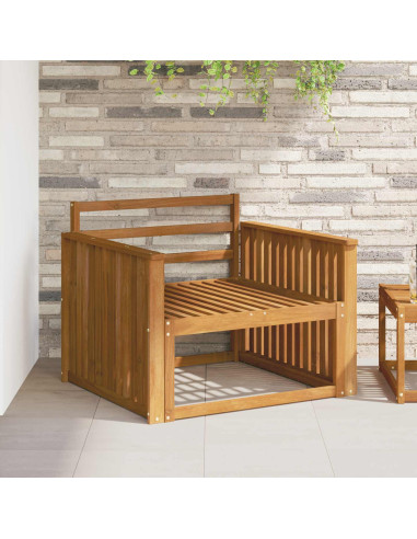 Bracciolo 2 pz Naturale 80 x 6 x 61 cm Legno di Acacia Massello