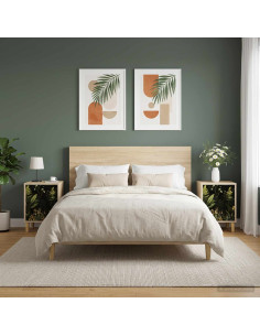 Armadio da Notte RHENEN 2 pz Rovere Sonoma 36 x 33 x 50 cm