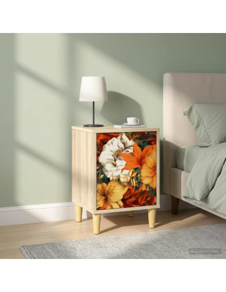 Armadio da Notte GENNEP 2 pz Rovere Sonoma 36 x 33 x 50 cm