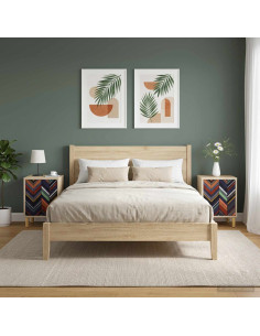 Armadio da Notte OMMEN 2 pz Rovere Sonoma 36 x 33 x 50 cm