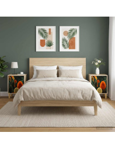 Armadio da Notte ZAANDAM 2 pz Rovere Sonoma 36 x 33 x 50 cm