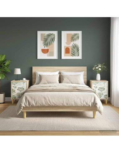 Armadio da Notte GOTHA 2 pz Rovere Sonoma 36 x 33 x 50 cm