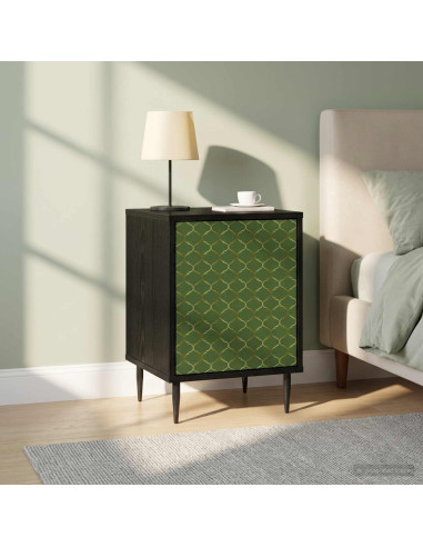 Armadio da Notte GELEEN 2 pz Rovere Nero 36 x 33 x 51 cm