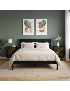 Armadio da Notte ELBURG 2 pz Rovere Nero 36 x 33 x 51 cm