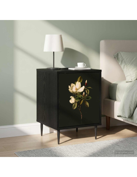 Armadio da Notte BREMEN 2 pz Rovere Nero 36 x 33 x 51 cm