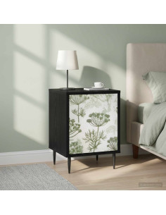 Armadio da Notte GOTHA 2 pz Rovere Nero 36 x 33 x 51 cm