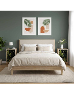 Armadio da Notte RHENEN 2 pz Rovere Sonoma 36 x 33 x 60 cm