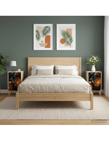 Armadio da Notte LOCHEM 2 pz Rovere Sonoma 36 x 33 x 60 cm