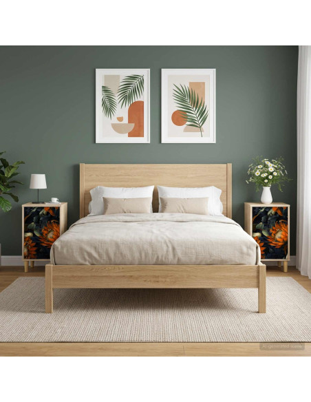 Armadio da Notte LOCHEM 2 pz Rovere Sonoma 36 x 33 x 60 cm