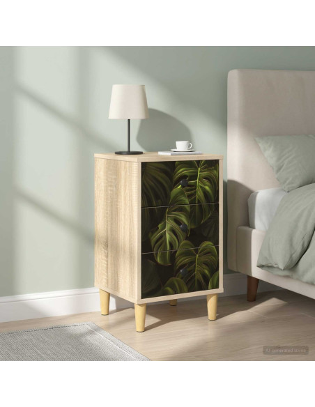 Armadio da Notte ELBURG 2 pz Rovere Sonoma 36 x 33 x 60 cm