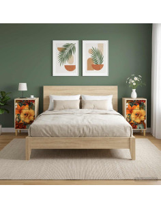 Armadio da Notte GENNEP 2 pz Rovere Sonoma 36 x 33 x 60 cm