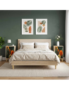 Armadio da Notte ZAANDAM 2 pz Rovere Sonoma 36 x 33 x 60 cm