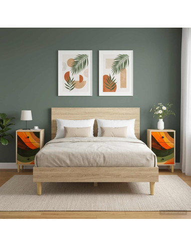 Armadio da Notte BONN 2 pz Rovere Sonoma 36 x 33 x 60 cm