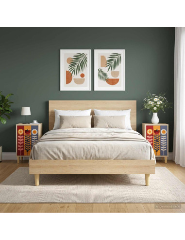 Armadio da Notte ESSEN 2 pz Rovere Sonoma 36 x 33 x 60 cm