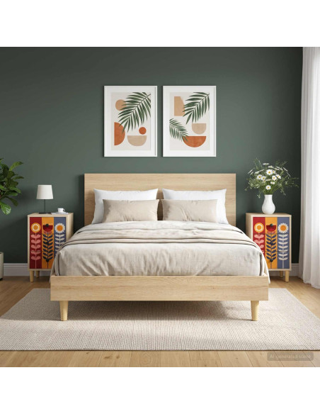 Armadio da Notte ESSEN 2 pz Rovere Sonoma 36 x 33 x 60 cm