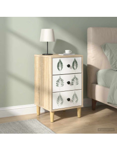 Armadio da Notte HANAU 2 pz Rovere Sonoma 36 x 33 x 60 cm