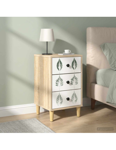 Armadio da Notte HANAU 2 pz Rovere Sonoma 36 x 33 x 60 cm