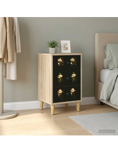 Armadio da Notte BREMEN Rovere Sonoma 36 x 33 x 60 cm