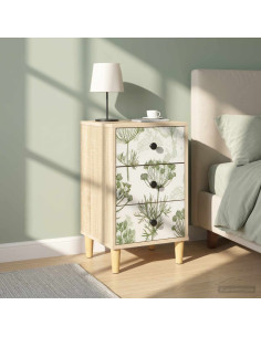Armadio da Notte GOTHA 2 pz Rovere Sonoma 36 x 33 x 60 cm