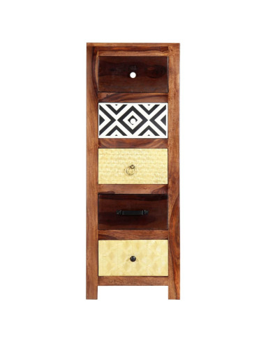 Credenza 40x30x110 cm in Legno Massello di Acacia