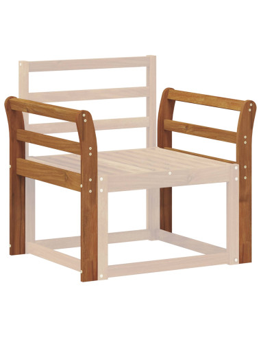 Bracciolo 2 pz Naturale 58,5 x 8 x 60 cm