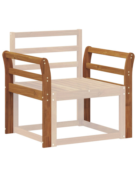 Bracciolo 2 pz Naturale 58,5 x 8 x 60 cm